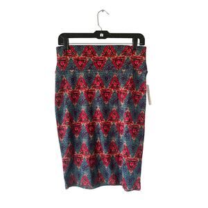 Lularoe Multicolored Geometric Cassie Knee Length Pencil Skirt Sz Small Career